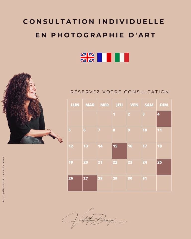 réservez votre consultation personnelle en photographie d'art